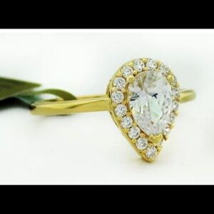 WHITE sapphire 0.67 CT’s ring 925 sterling silver